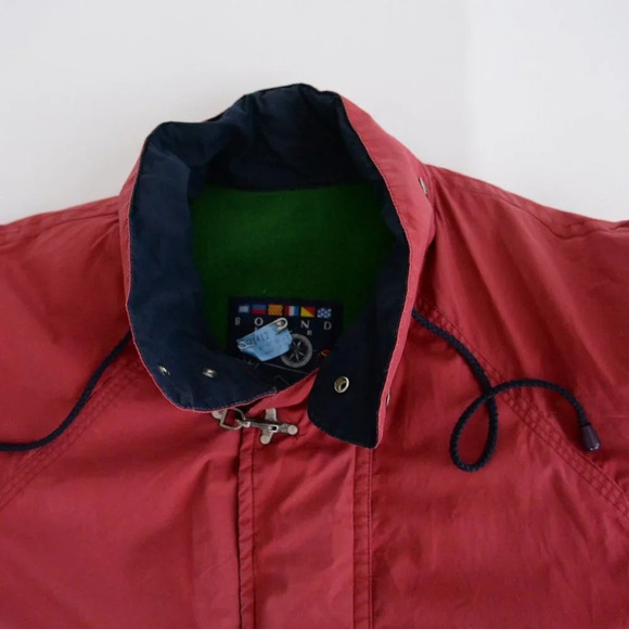 Vintage Bound for Peyton Red  Utility Nautical with Hidden Hood Jacket - Picture 13 of 14
